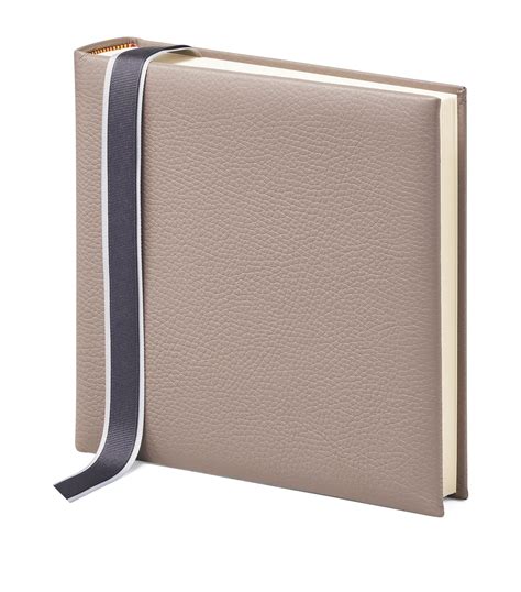 Aspinal Of London grey Leather-Bound Photo Album (20cm x 20cm) | Harrods UK