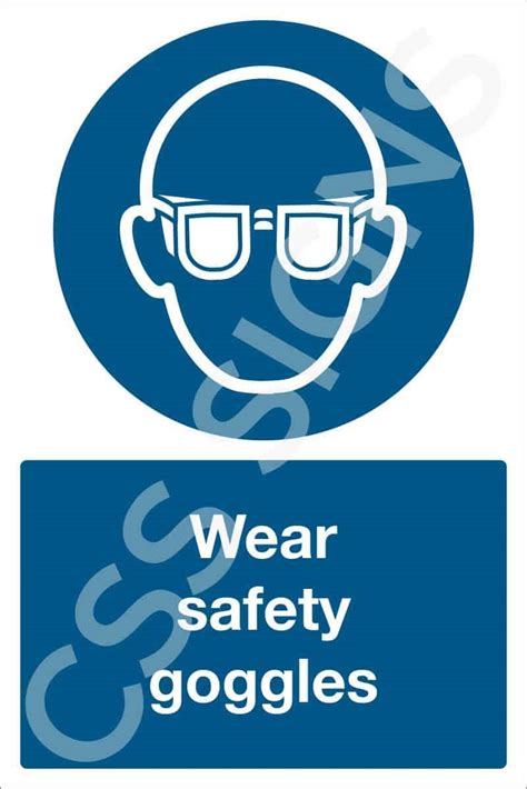 Wear Safety Goggles Sign | Sign Shop Ireland | CSS Signs