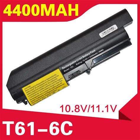 ApexWay 6 cells 4400mAh laptop Battery For IBM Lenovo ThinkPad T61 T61p ...