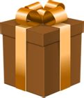 Gift Box Brown Transparent Clip Art Image | Gallery Yopriceville - High ...