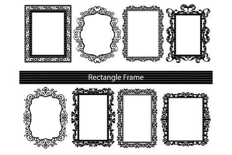 Decorative Rectangle Frame Graphic by MeshaArts · Creative Fabrica