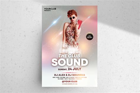 The Club Sound PSD Free Flyer Template - PixelsDesign