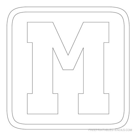 Capital Letter M Template