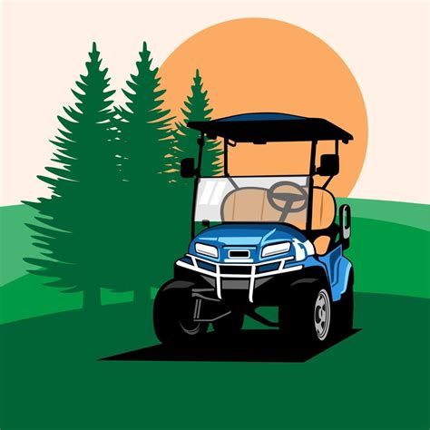 golf cart illustration design logo icon vector 11385719 Vector Art at ...