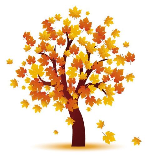 Autumn trees vector Free Vector | Autumn trees, Tree clipart, Fall clip art