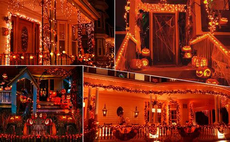 Amazon.com : Brizled Orange Halloween Lights, 21.3ft 100-ct Incandescent Halloween String Lights ...