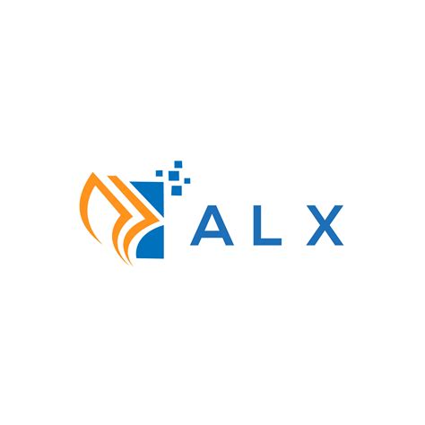 ALX credit repair accounting logo design on white background. ALX creative initials Growth graph ...