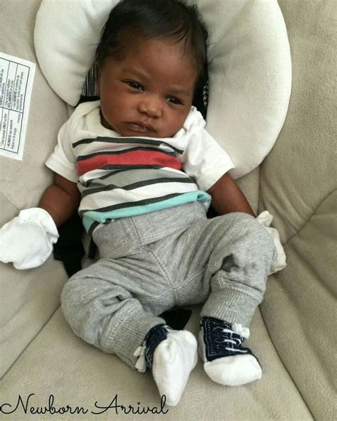 Cute Newborn Black Baby Boy