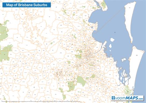 Brisbane Suburbs Map – Voommaps Regarding Printable Map Of Brisbane ...