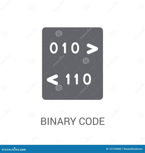 Binary Code Icon. Trendy Binary Code Logo Concept on White Background from Programming ...