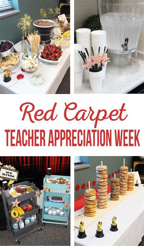 Food Ideas For Red Carpet Teacher Appreciation Week - The Crafting Chicks