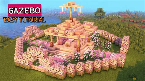 Minecraft | Cherry Blossom Gazebo | Easy Build Tutorial - YouTube