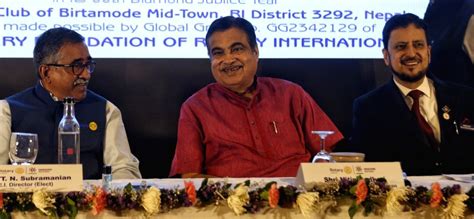 Union Minister of Road Transport and Highways Nitin Gadkari during an inauguration