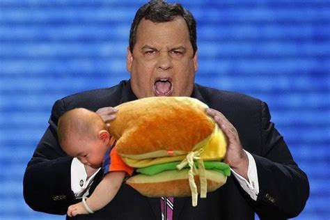 Chris Christie eating a Korean baby dressed as a hamburger : r/funny