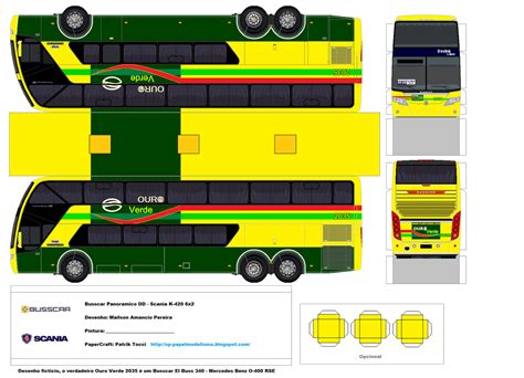 Scania Busscar Panoramico DD | Paper model car, Paper models, Bus