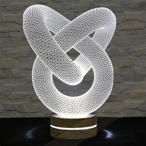 3D LED Lamp Tube Shape Decorative Lamp Home Decor Table Lamp Office Decor Plexiglass Art Art ...