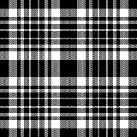 Plaid seamless pattern in black white. Check fabric texture. Vector ...