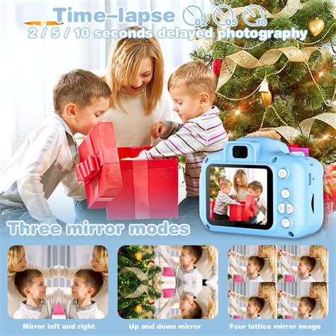 Kids Camera, Kids Selfie Camera Camcorder 2.0 Inch IPS Screen with 32GB Card, HD Digital Video ...