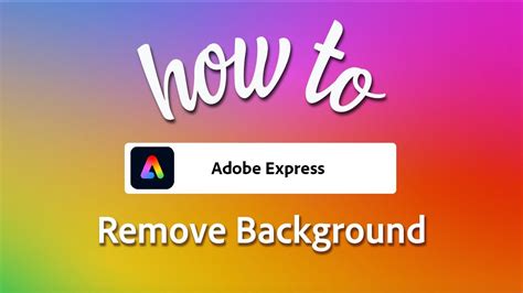 How to remove background from an image in Adobe Express - YouTube