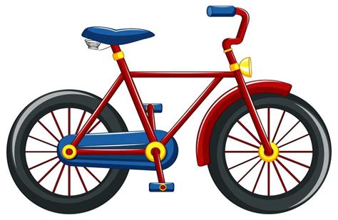 Bicycle with red frame 434200 Vector Art at Vecteezy