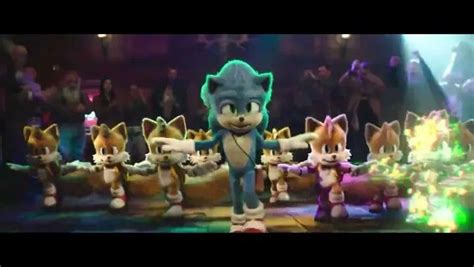 sonic the hedgehog dancing in front of a group of other animated ...