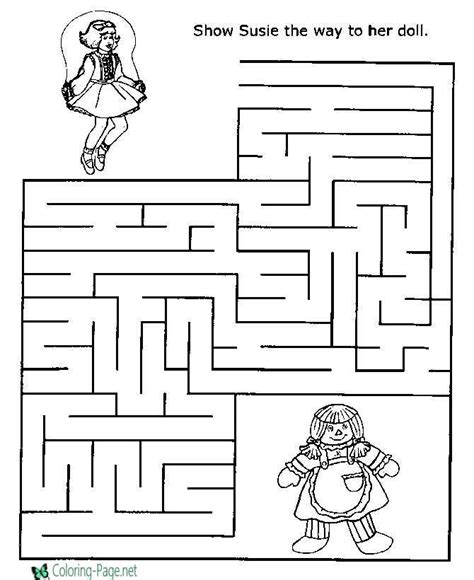 Printable Mazes Girls Jump Rope