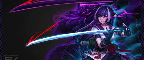 2560x1080 Resolution Anime Warrior Girl 2560x1080 Resolution Wallpaper - Wallpapers Den