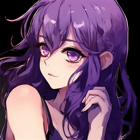 Charming Violet Anime Character - charming purple anime pfp - Image ...