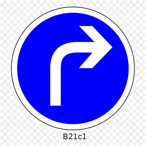 Compulsory Turn Right Sign Clipart (#5376792) - PinClipart