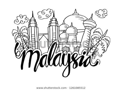 Hand Drawn Symbols Malaysia Stock Vector (Royalty Free) 1261085512 | Shutterstock | How to draw ...