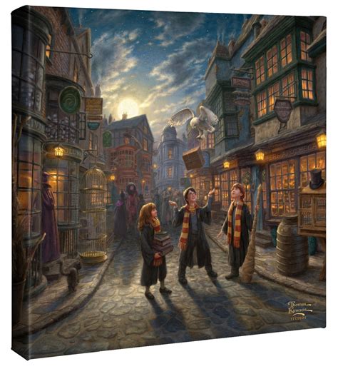 Diagon Alley - Harry Potter Gallery Wraps By Thomas Kinkade Studios – Disney Art On Main Street