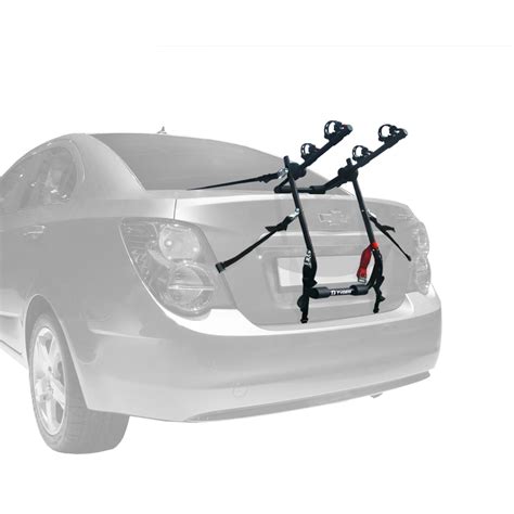 Tyger Auto TG-RK2B202B Deluxe Black 2-Bike Trunk Mount Bicycle Carrier Rack. (Fits most Sedans ...