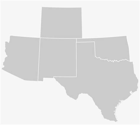 Blank Southwest States Map