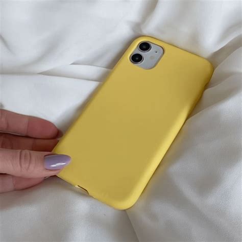 iPhone 11 anti-scratch non-slippery silicone phone case | Yellow iphone ...