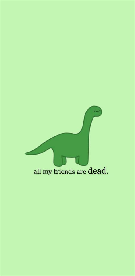 Cute Green Dinosaur Wallpaper | Cartoon Wallpaper