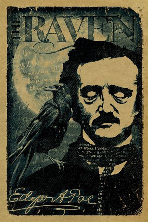 The Raven by Edgar A Poe Poster. 12x18. Kraft Paper. Nevermore. Knoxville. Art. Print. Printing ...