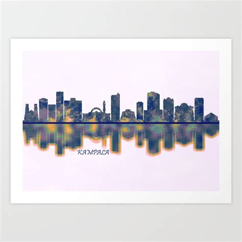 Kampala Skyline Art Print by NextWay Art | Society6