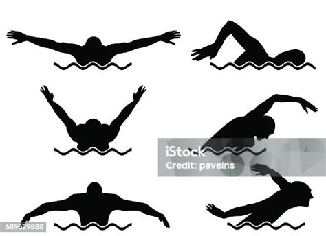 Woman Swimmer Silhouette - Transparent PNG & SVG Vector File