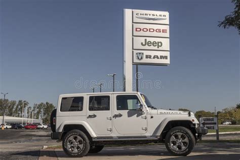 Jeep Wrangler Display at a Jeep Ram Dealer. the Stellantis Subsidiaries of FCA are Chrysler ...