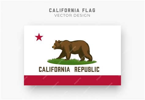 Premium Vector | California flag detailed flag on white background ...