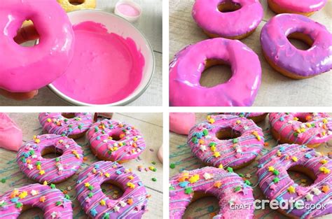 Colorful Unicorn Cake Donuts - Craft Create Cook