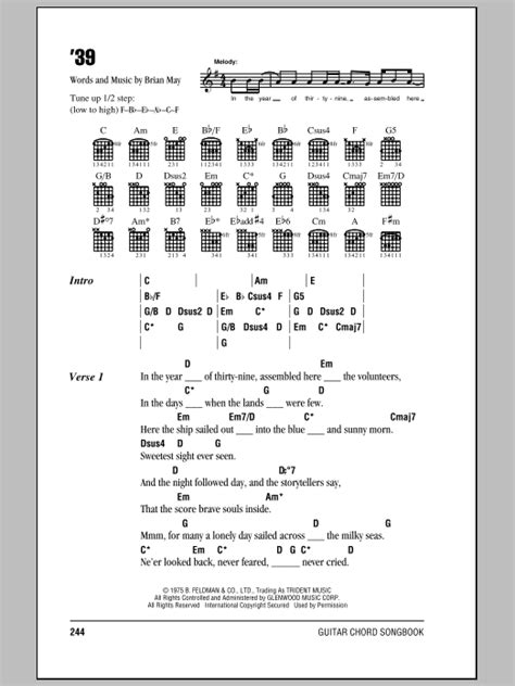 '39 by Queen - Guitar Chords/Lyrics - Guitar Instructor