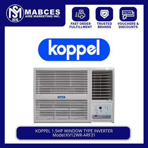 Koppel 1.5HP Window Type Inverter Aircon KV12WR-ARF31 | Lazada PH