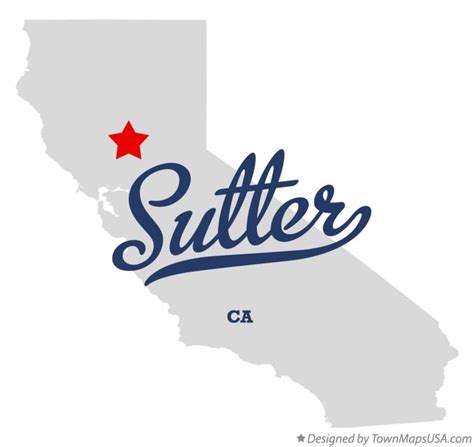 Map of Sutter, CA, California