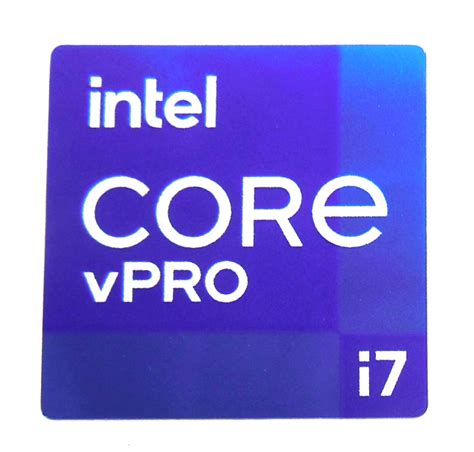 Intel Core i7 vPRO Sticker 18 x 18mm / 11/16″ x 11/16″ [1100] – Vath ...