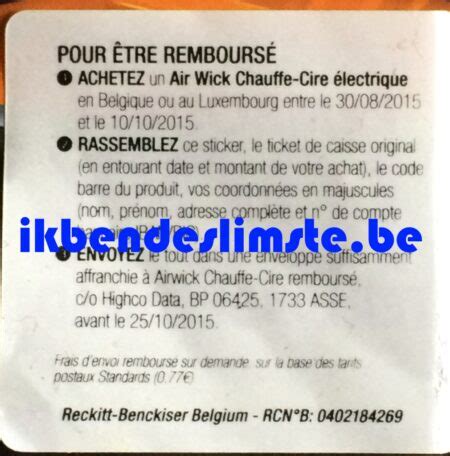 Air Wick elektrische wax verwarmer 100% terugbetaald – 10/10/2015 | Ik ben de slimste