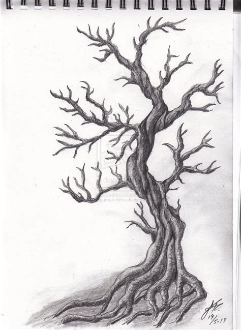 easy half dead half alive tree drawing - Jamison Blazzabse