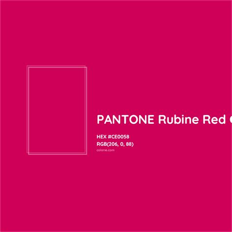 About PANTONE Rubine Red C Color - Color codes, similar colors and paints - colorxs.com