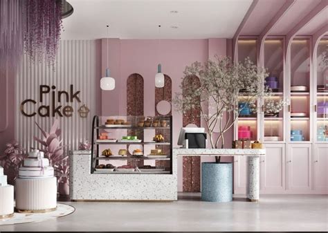 Pink Cake | Cake shop design, Bakery interior, Cafe interior design