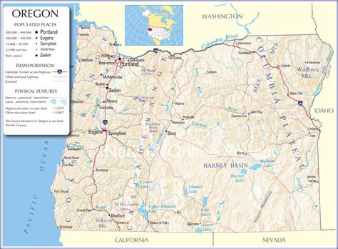Road Map Oregon California Printable Maps | My XXX Hot Girl